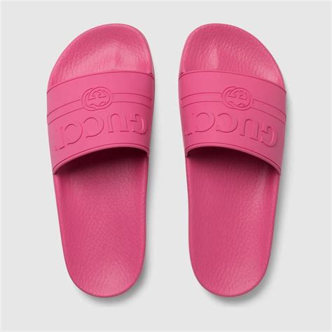 pink gucci slides men|Gucci slides women fit.